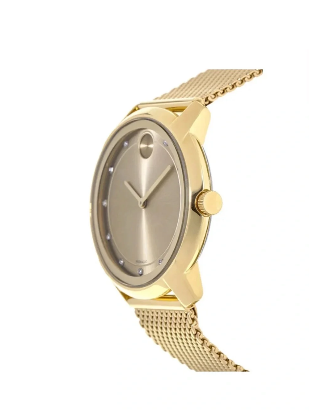 Movado Bold Men’s Yellow Gold 44mm Watch With Diamond Markers 3600460